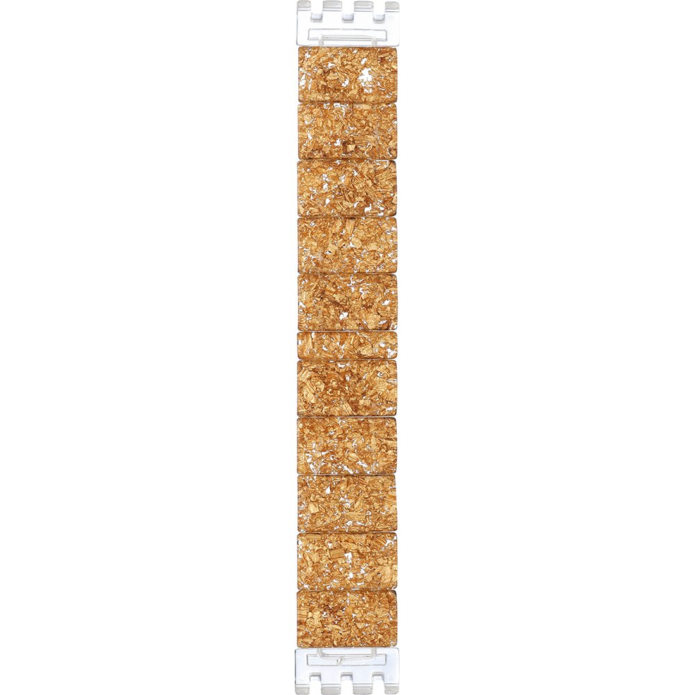 Swatch Plastic - Square SUB 18mm ASUBK159A SUBK159A Golden Jewel Large Horlogeband