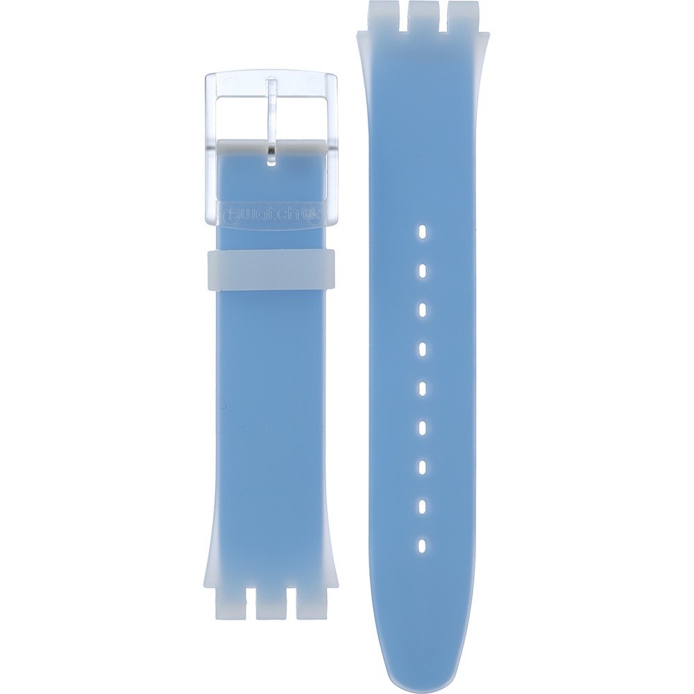 Swatch Plastic - Originals Large (41mm) SUO/SO29/SO32 ASUOK156 SUOK156 Clearly Blue Striped Horlogeband