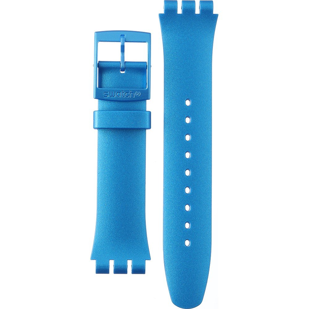 Swatch Plastic - Originals Large (41mm) SUO/SO29/SO32 ASUOM116 SUOM116 Shimmer Blue Horlogeband