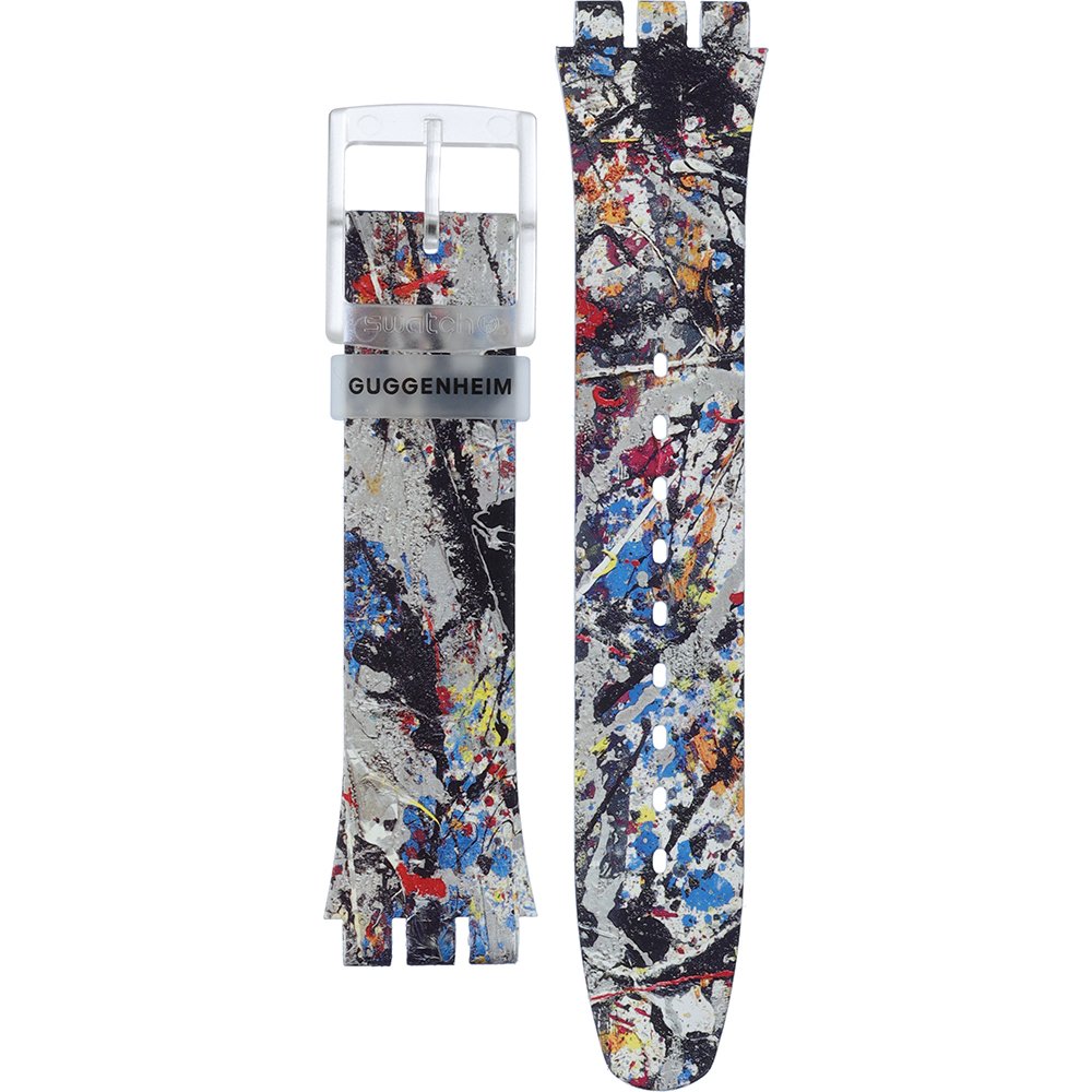 Swatch Plastic - Originals Large (41mm) SUO/SO29/SO32 ASUOZ366 SUOZ366 Pollock's alchemy Horlogeband