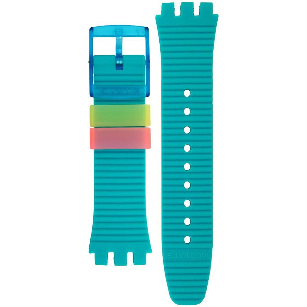 Swatch Plastic - New Chrono - SUS ASUSJ404 SUSJ404 Neon Wave Horlogeband