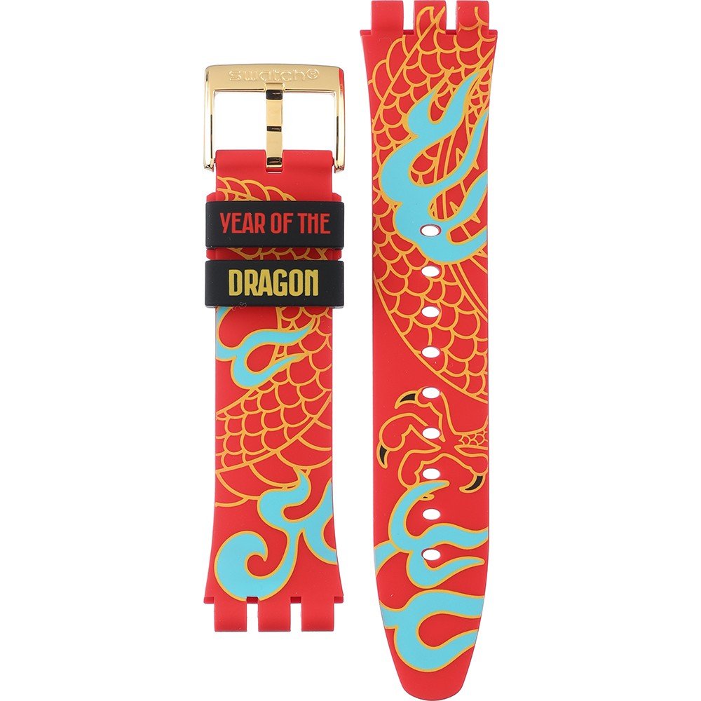 Swatch Irony - Chrono New - YV AYVZ100 YVZ100 Dragon in motion Horlogeband