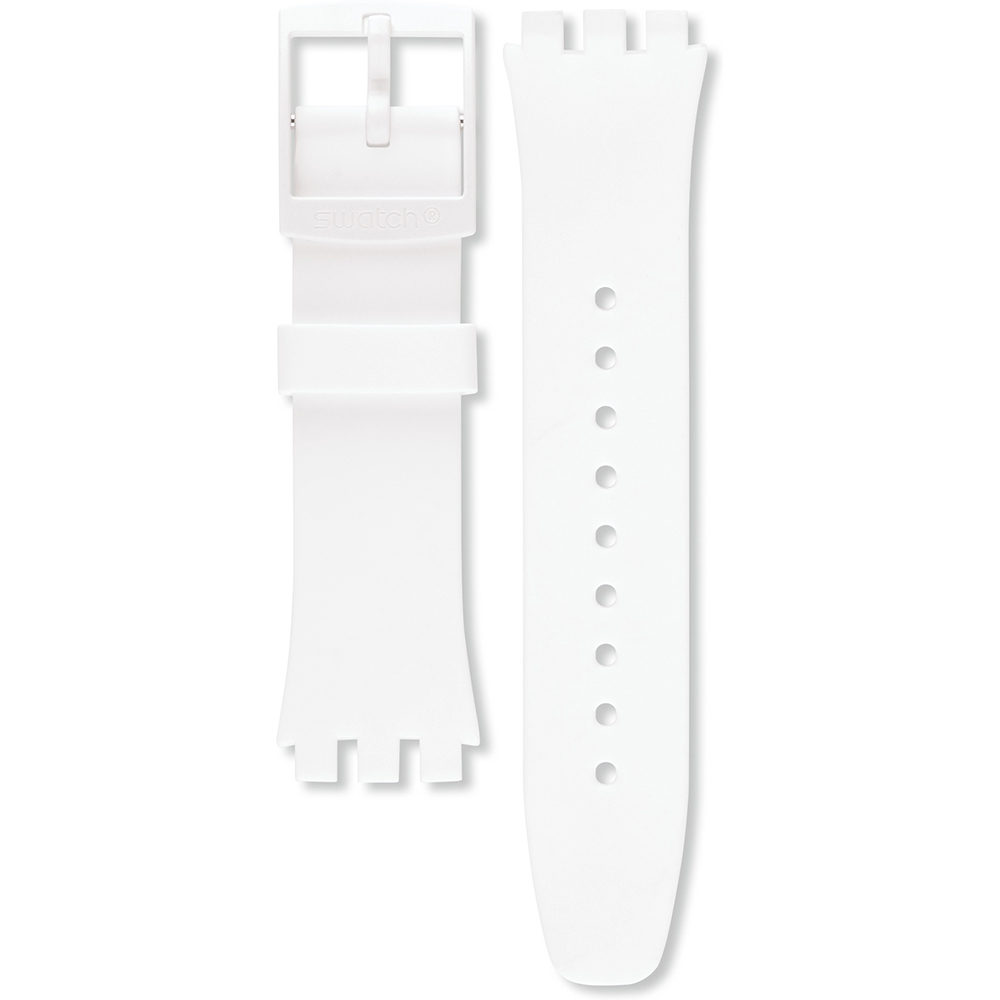 Swatch Plastic - New Chrono - SUS ASUSW400 SUSW400 Basic White Horlogeband