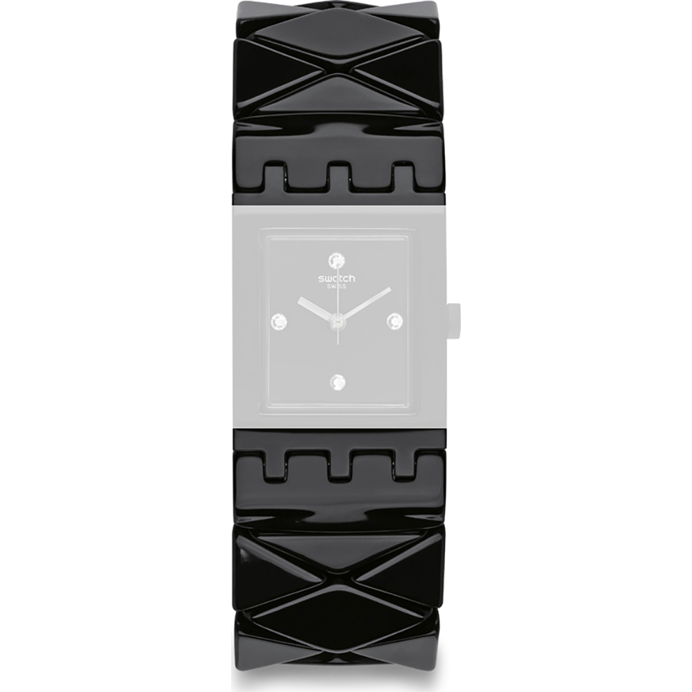 Swatch Plastic - Square SUB 18mm ASUBB127B SUBB127 Chalkboard Strap Small band
