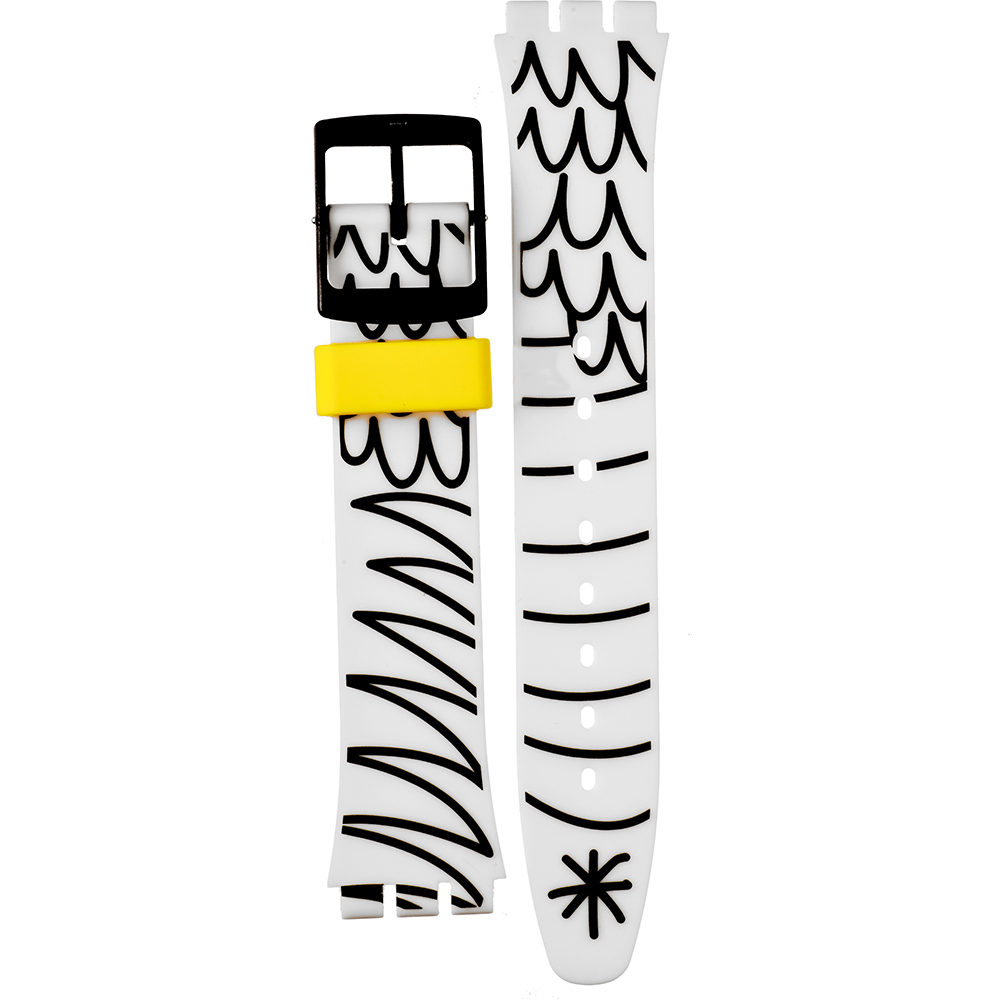 Swatch Plastic - Originals Medium (34mm) /Access/Solar/Musicall/Stop - G/SK/SL/SR/SS/SO28 AGB303 GB303 Pesciolini Horlogeband