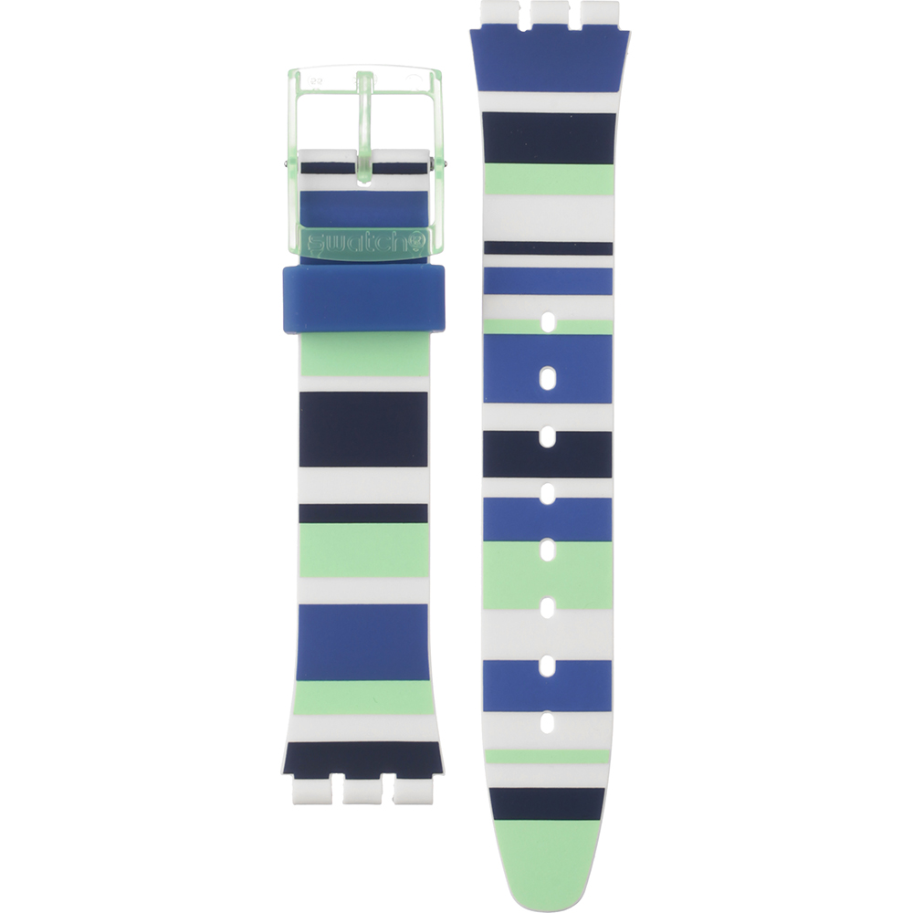 Swatch Plastic - Originals Medium (34mm) /Access/Solar/Musicall/Stop - G/SK/SL/SR/SS/SO28 AGG711 GG711 Sky Zebra Horlogeband