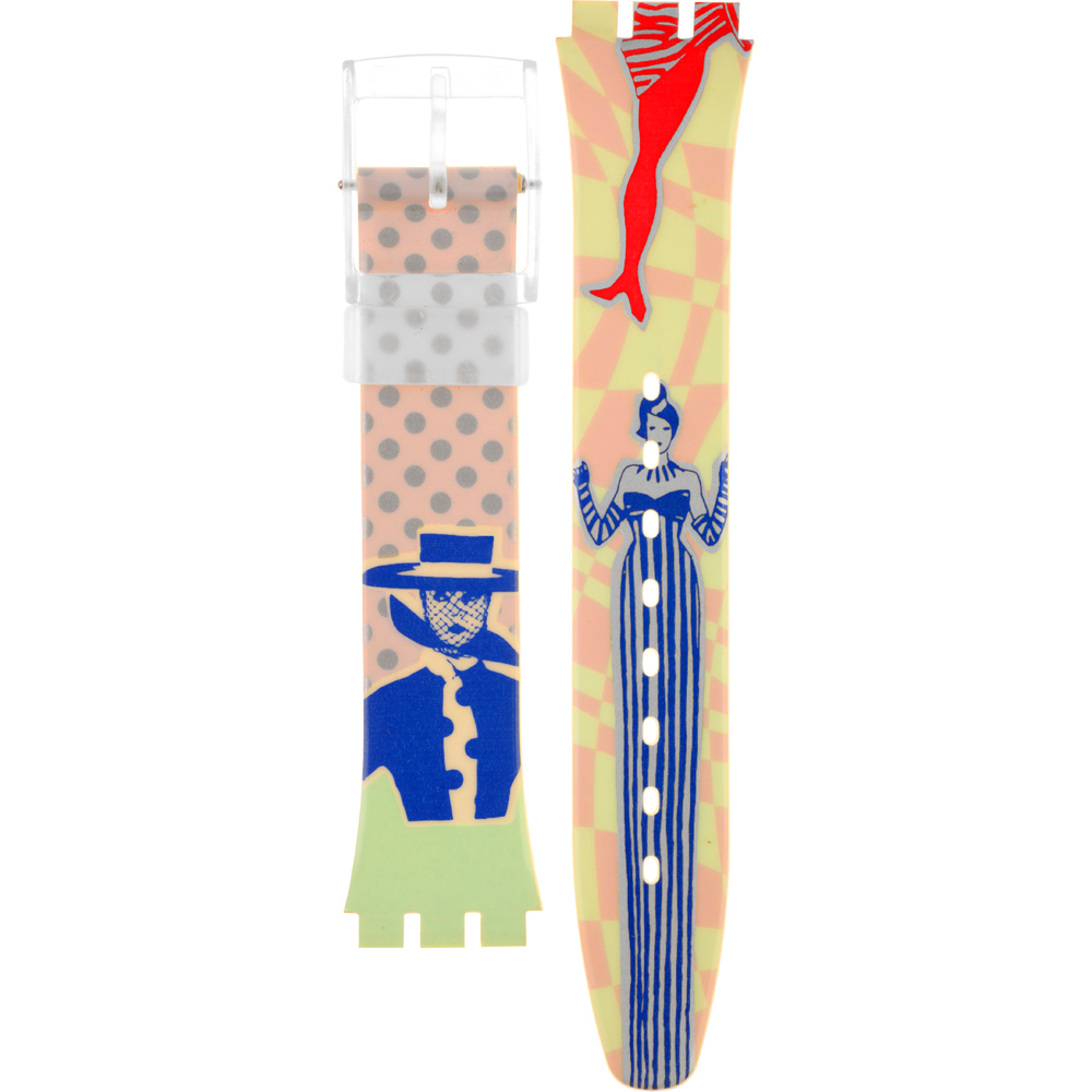 Swatch Plastic - Originals Medium (34mm) /Access/Solar/Musicall/Stop - G/SK/SL/SR/SS/SO28 AGK147 GK147 Gruau Horlogeband