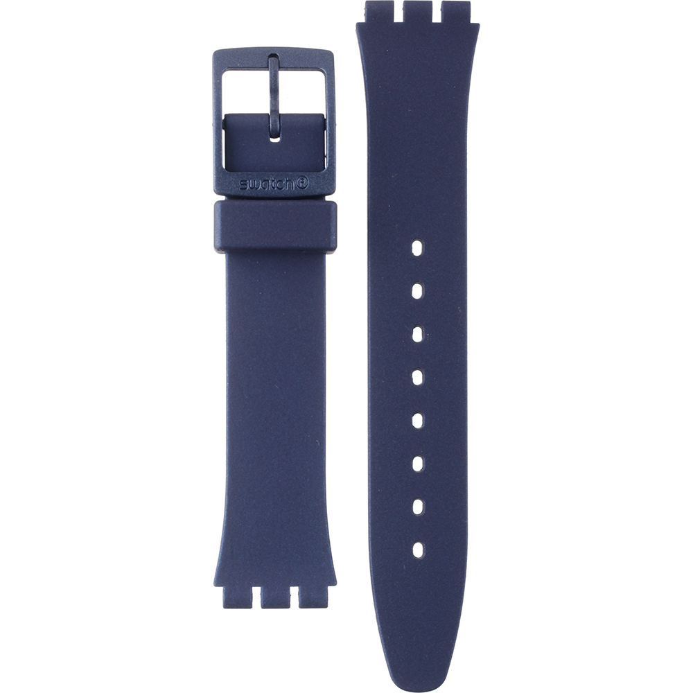 Swatch Plastic - Originals Medium (34mm) /Access/Solar/Musicall/Stop - G/SK/SL/SR/SS/SO28 AGN416 GN416 Silver In Blue Horlogeband