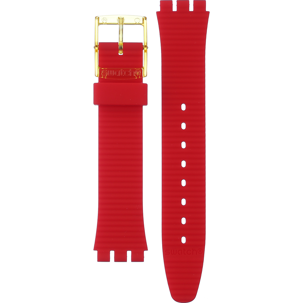 Swatch Plastic - Originals Medium (34mm) /Access/Solar/Musicall/Stop - G/SK/SL/SR/SS/SO28 AGR185 GR185 Retro-rosso Horlogeband