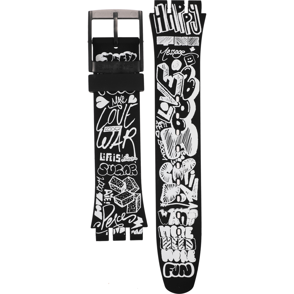 Swatch Plastic - Originals Large (41mm) SUO/SO29/SO32 ASUOB125 SUOB125 Love Wall Horlogeband