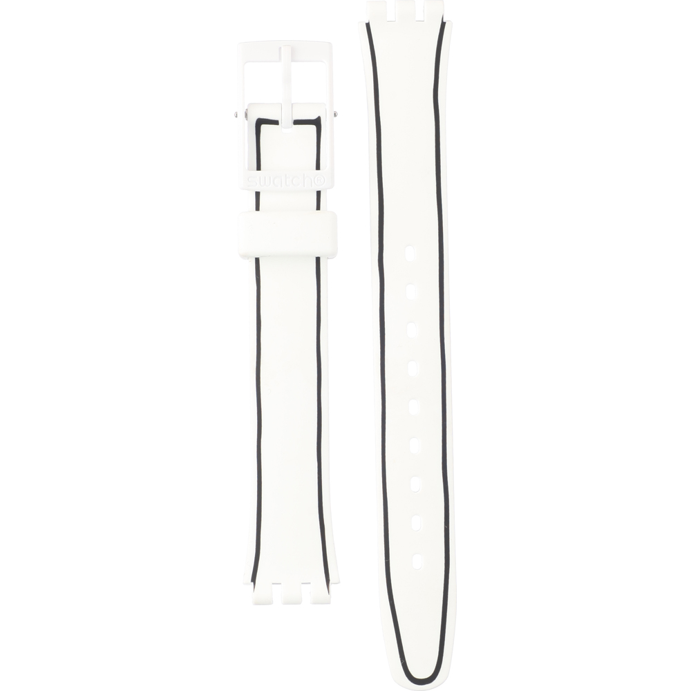 Swatch Plastic - Originals Small (25mm) - L ALW162 LW162 Black Border Horlogeband