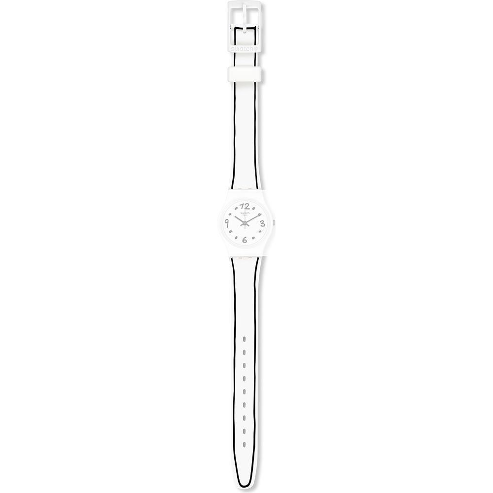 Swatch Plastic - Originals Small (25mm) - L ALW162 LW162 Black Border band