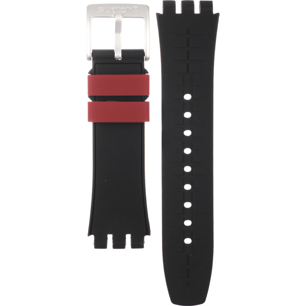 Swatch Mixed Materials - XLite Chrono - YY AYYS4004 YYS4004 Red Wheel Horlogeband