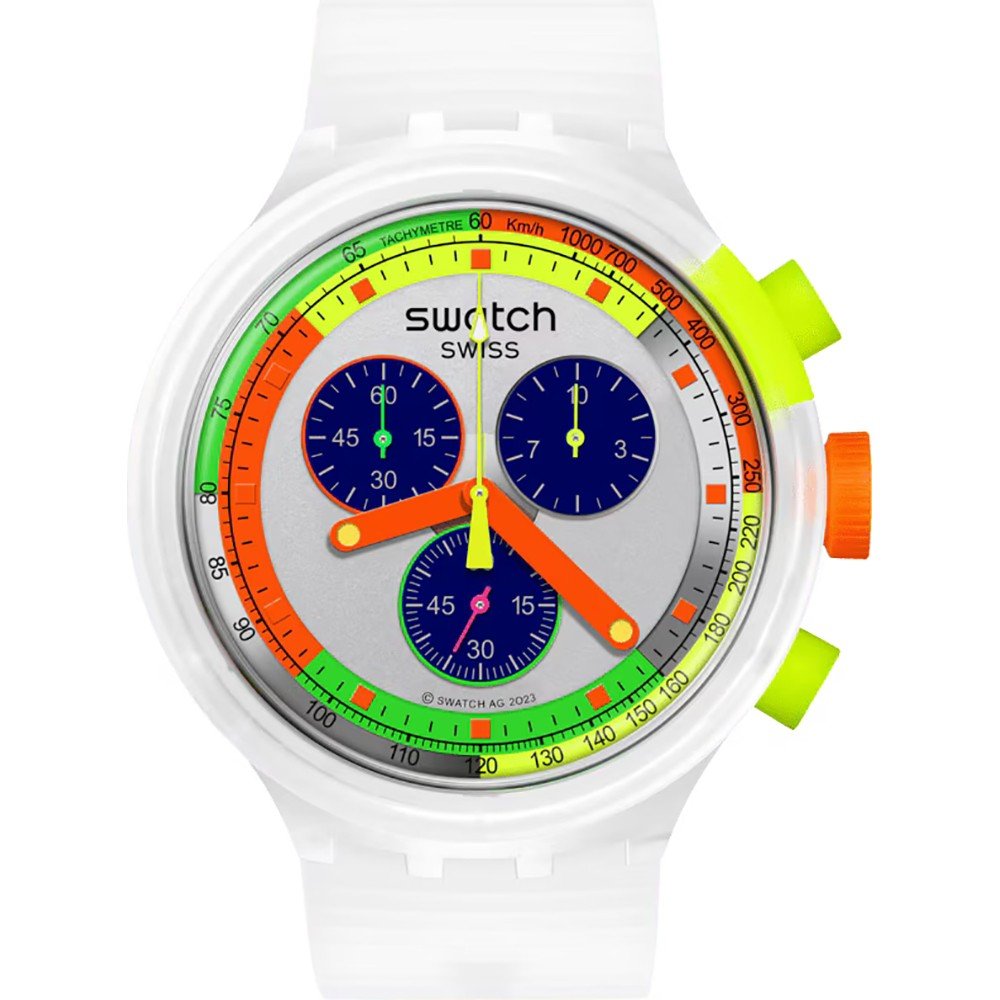 Swatch Big Bold SB02K100 Neon Jelly Horloge