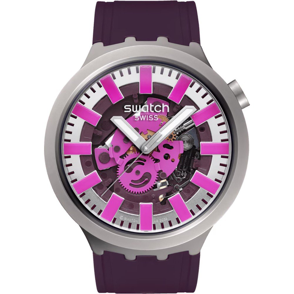 Swatch Big Bold Irony SB07S120 Audacious Acai Horloge