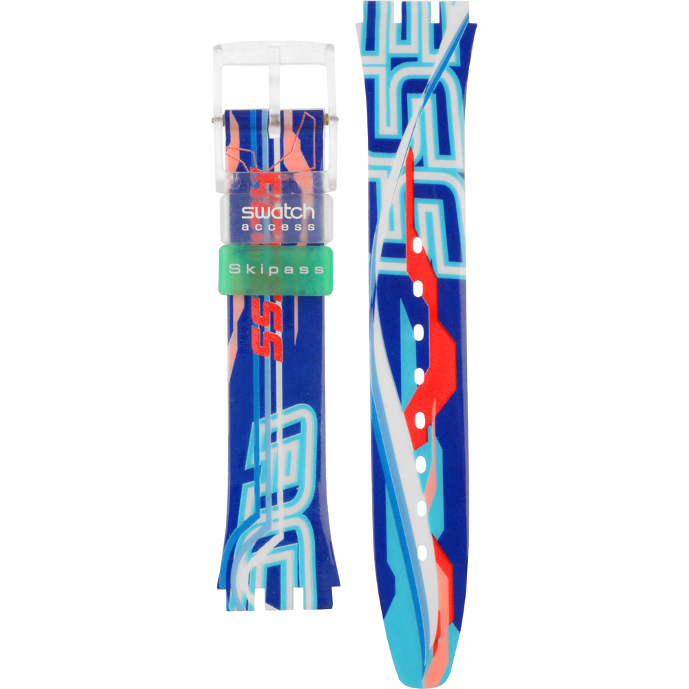 Swatch Plastic - Originals Medium (34mm) /Access/Solar/Musicall/Stop - G/Sk/Sl/Sr/Ss/SO28 ASKK105 SKK105 Comin' Thru Band