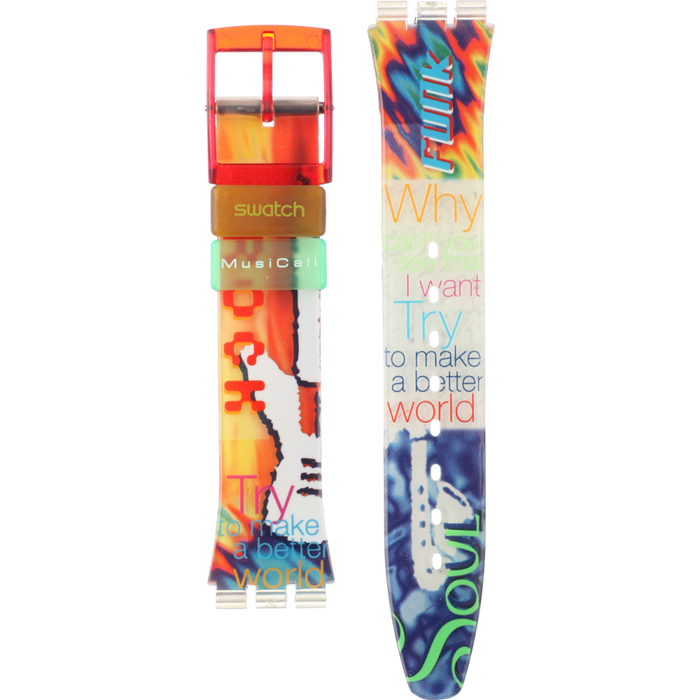 Swatch Plastic - Originals Medium (34mm) /Access/Solar/Musicall/Stop - G/SK/SL/SR/SS/SO28 ASLZ103 SLZ103 11 PM Horlogeband