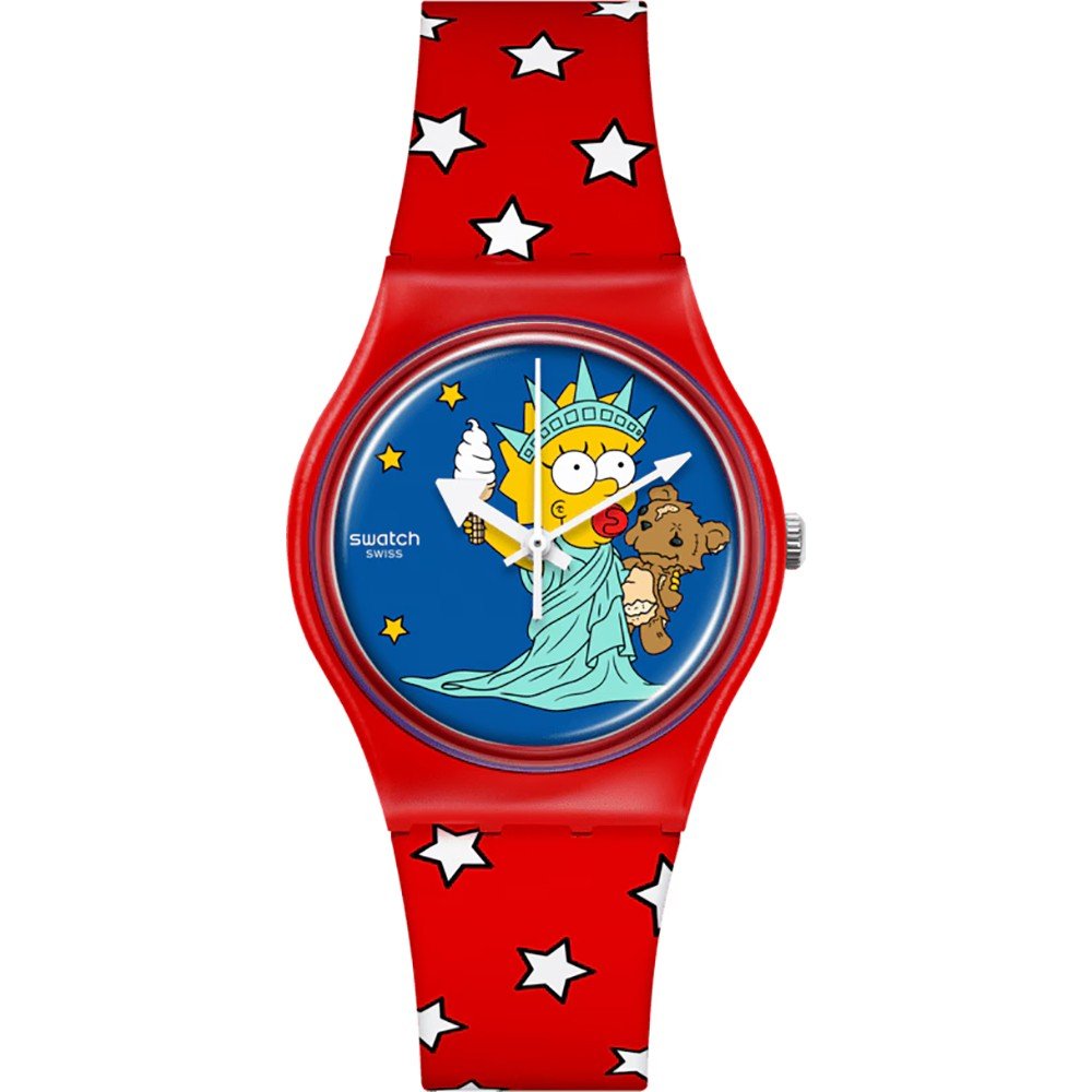 Swatch Originals Medium (34mm) SO28Z120 The Simpsons Little Lady Liberty Horloge