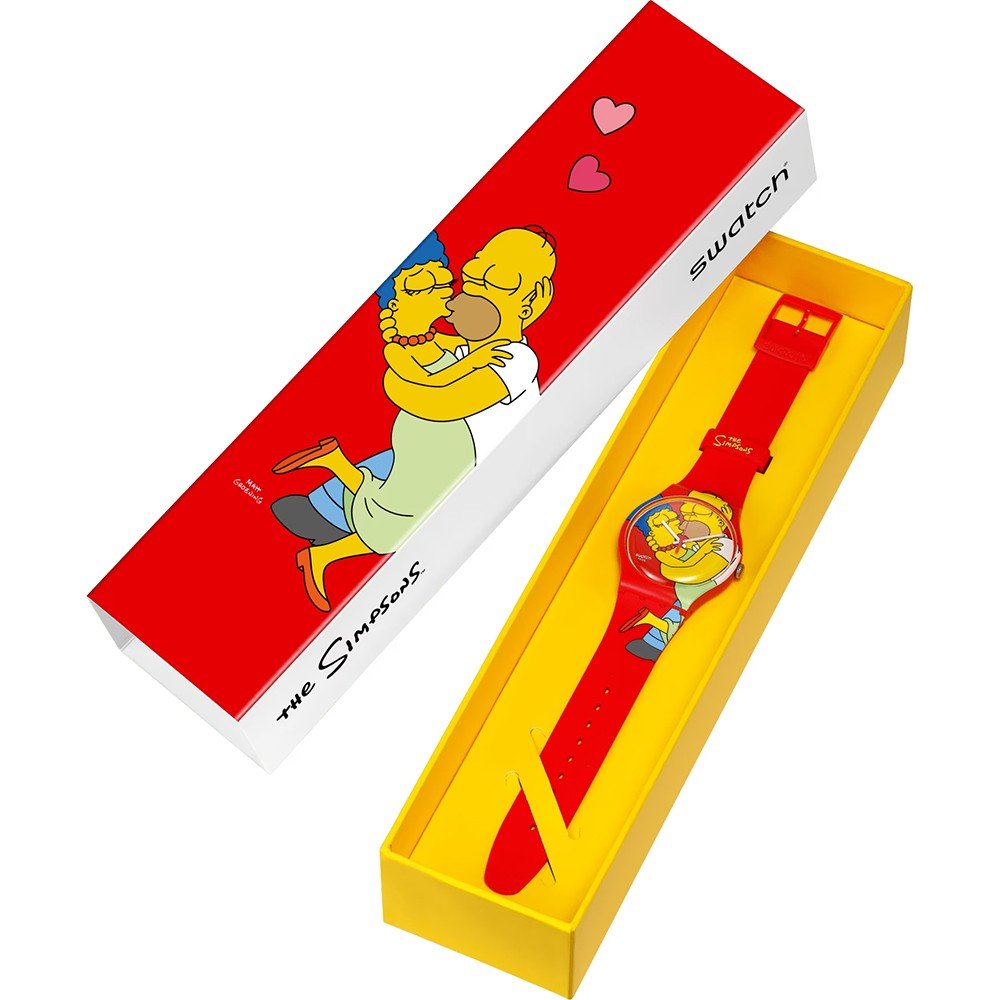 Swatch Originals Large (41mm) SO29Z120 The Simpsons Sweet Embrace Horloge
