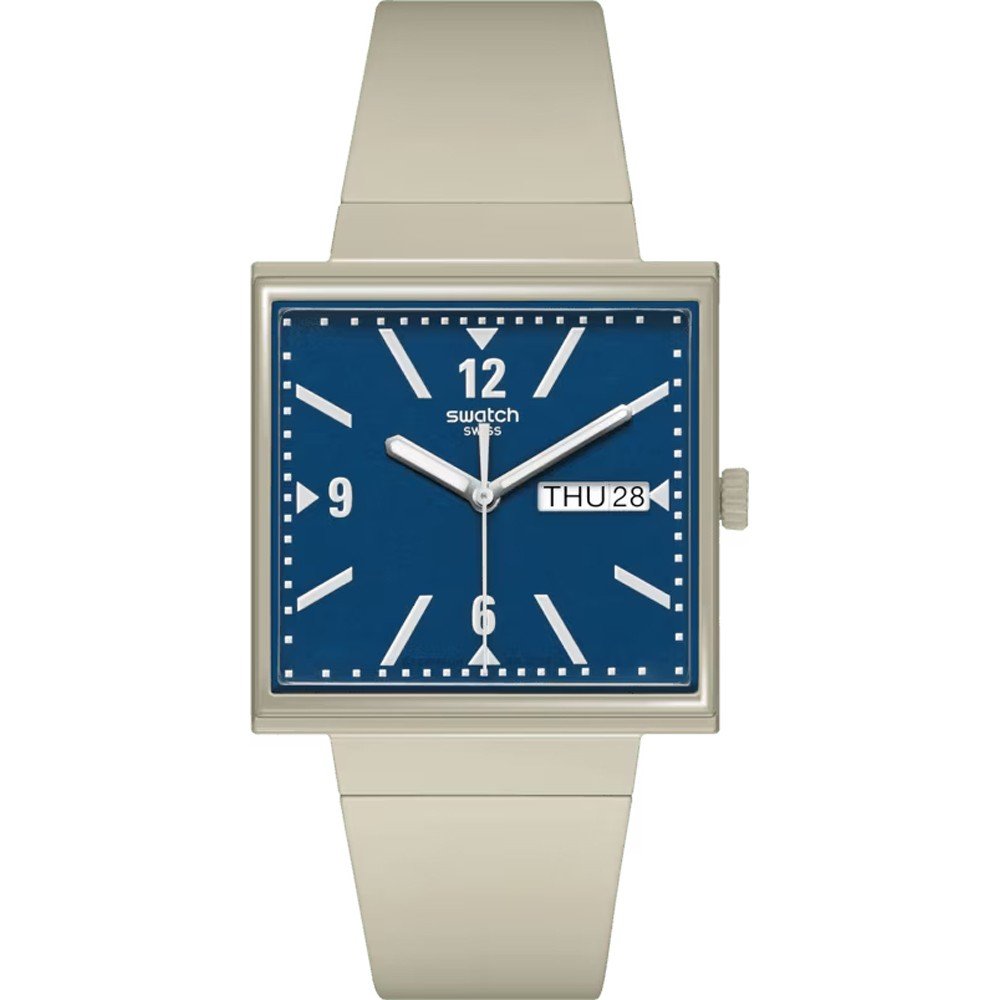 Swatch What If - Square SO34T700 What If... Beige? Horloge