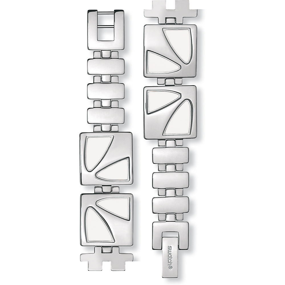 Swatch Plastic - Square SUB 18mm ASUBM115G SUBM115G Petal Of Ivory Horlogeband