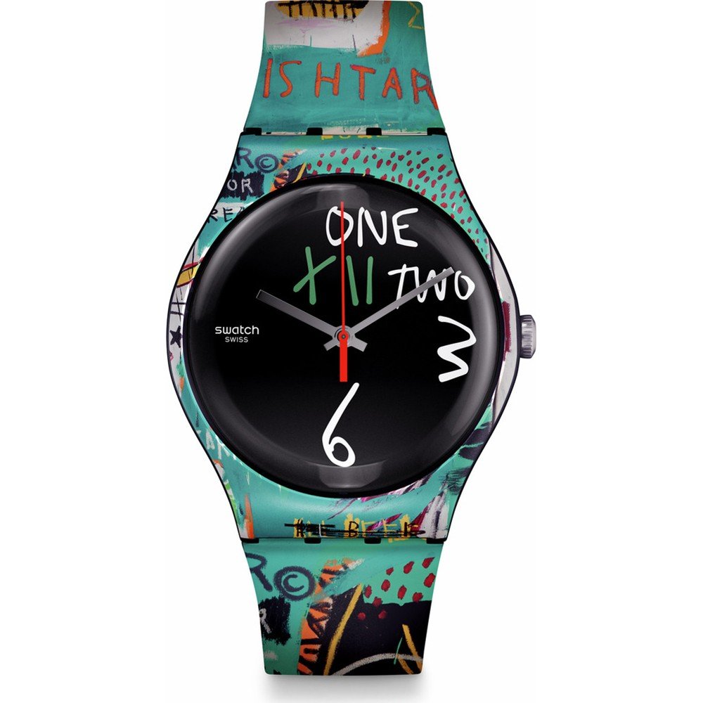 Swatch Originals Large (41mm) SUOZ356 Ishtar by Jean-Michel Basquiat Horloge