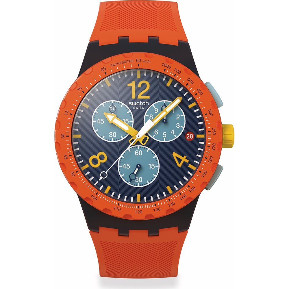 Swatch New Chrono Plastic SUSI400 Camo Flash Horloge