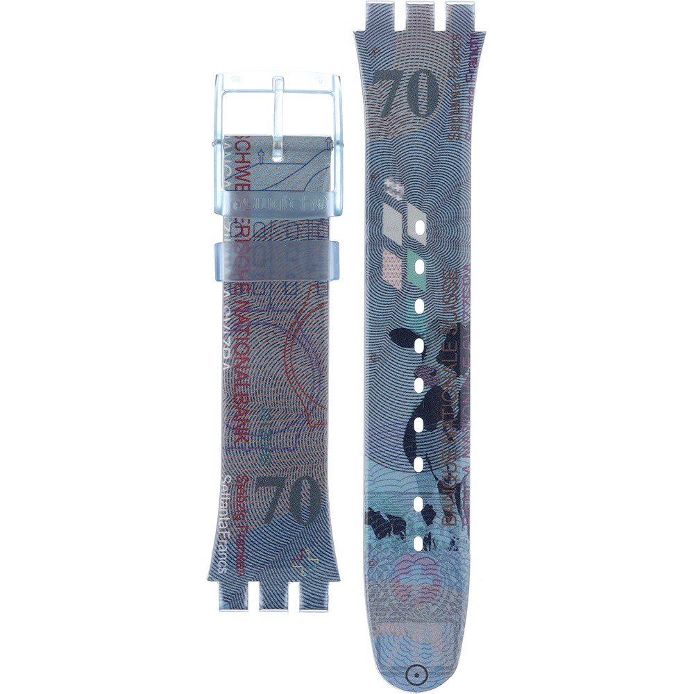 Swatch Plastic - Originals Large (41mm) SUO/SO29/SO32 ASUOZ181 SUOZ181 Septante Blue Horlogeband