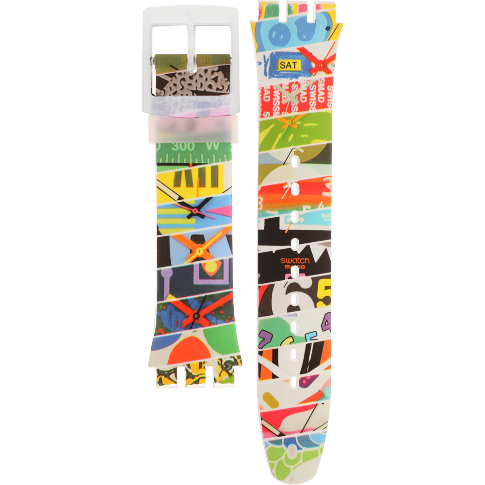 Swatch Plastic - Originals Large (41mm) SUO/SO29/SO32 ASUOZ170 SUOZ170 White Loop Horlogeband