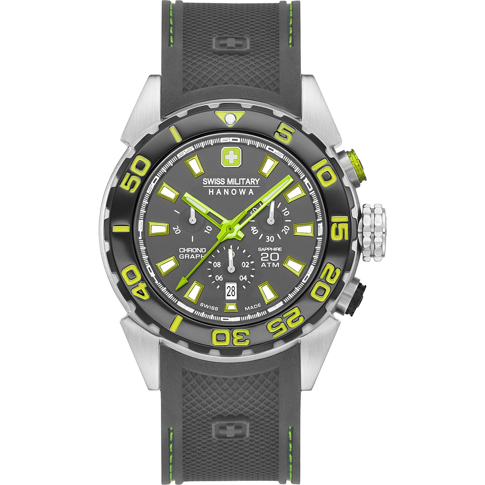Swiss Military Hanowa Aqua 06-4324.04.009 Scuba Diver Chrono Horloge
