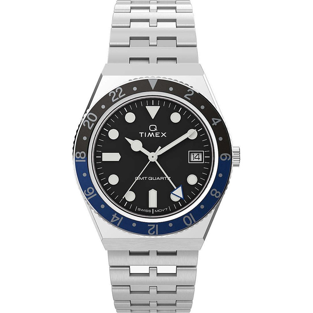 Timex Q TW2V38100 Q Diver GMT Horloge