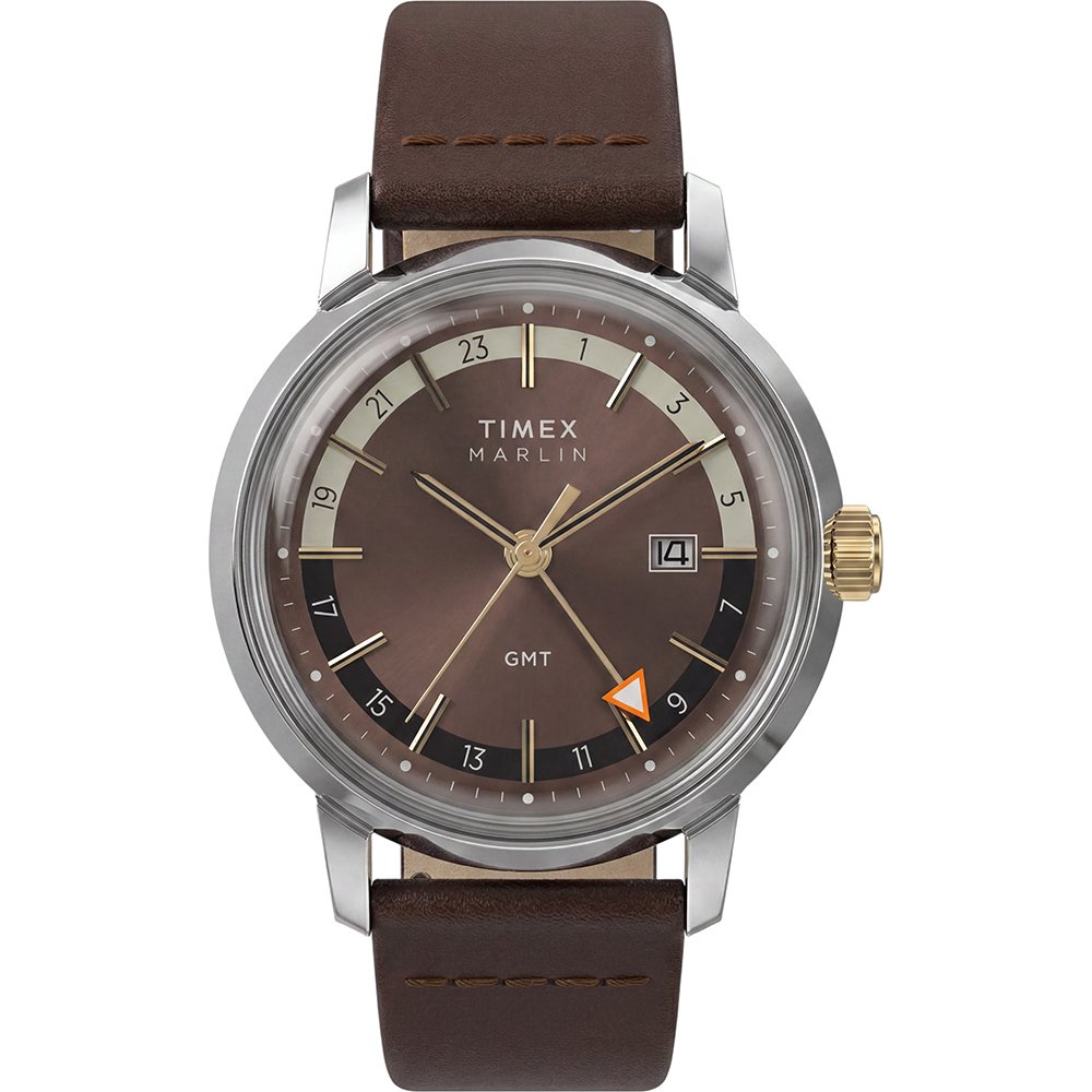 Timex Marlin TW2Y84200 Horloge - Leer - Bruin - Ø 40 mm