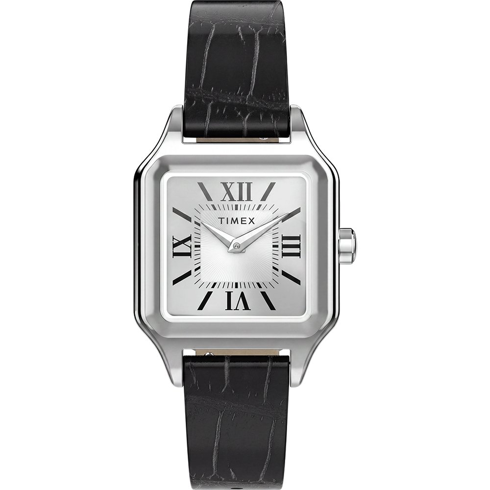 Timex Addison TW2Y90600 Horloge - Leer - Zwart - Ø 23 mm
