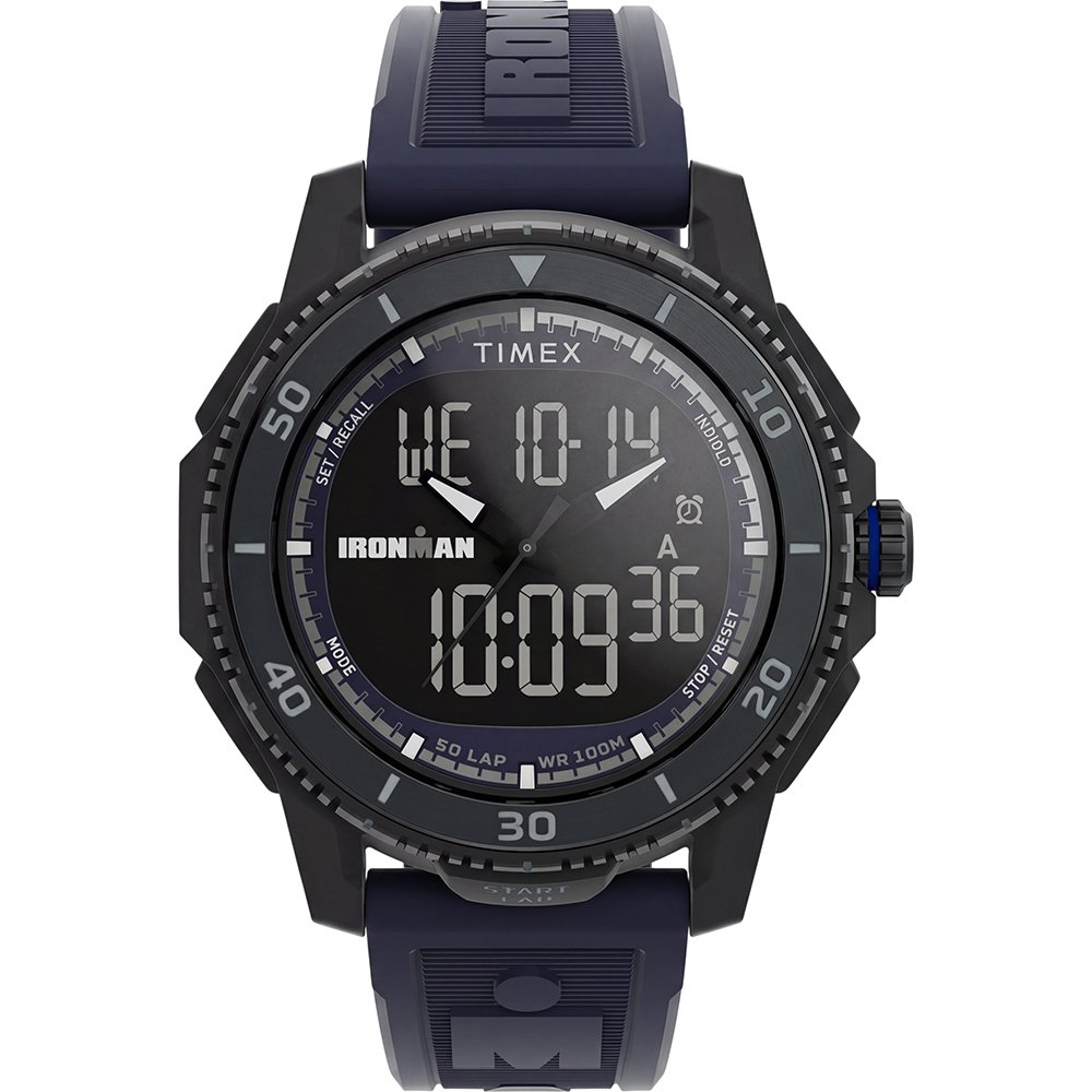 Timex IRONMAN Adrenaline TW5M74100 Horloge - Resin - Blauw - Ø 46.5 mm