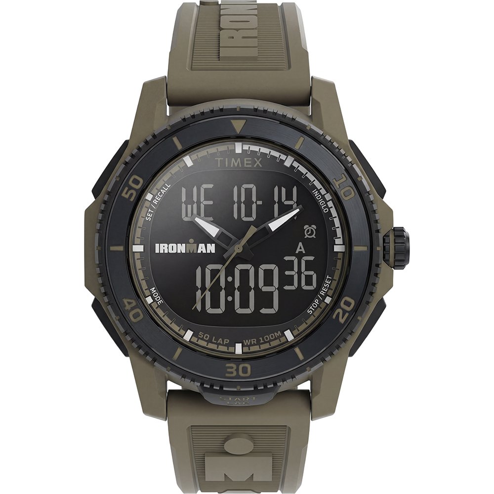 Timex Adrenaline TW5M74200 Horloge - Resin - Bruin - Ø 46.5 mm