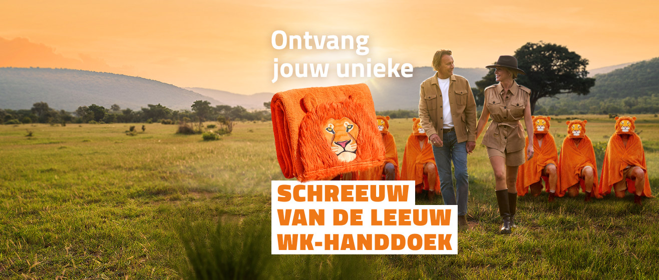 Schreeuw van de Leeuw WK-handdoek: scoor hem nu in ons Oranje-servicepakket