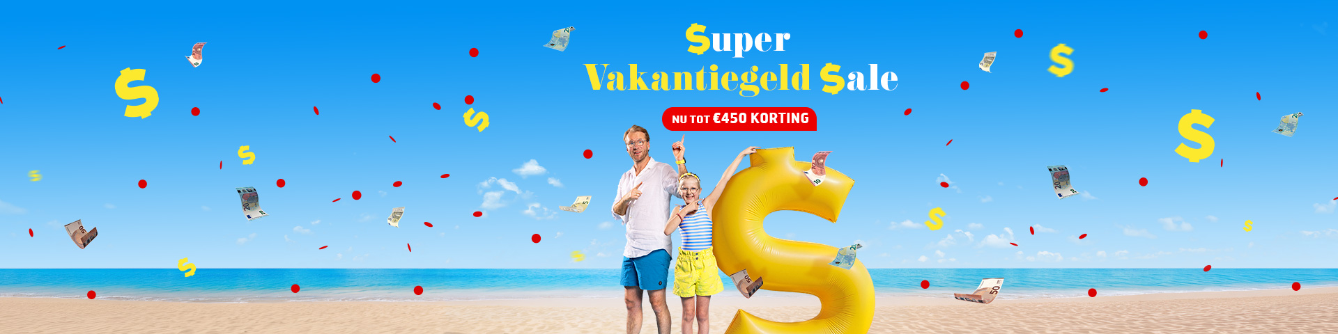 Super Vakantiegeld Sale - Boek nu met de hoogste korting bij Prijsvrij!