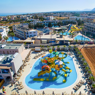 Het grote én kleine waterpark van Gouves Park Holiday Resort