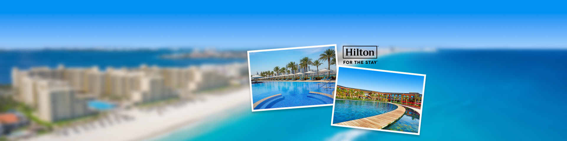 Hotel met ruim zwembad en zonneterras van de Hilton keten