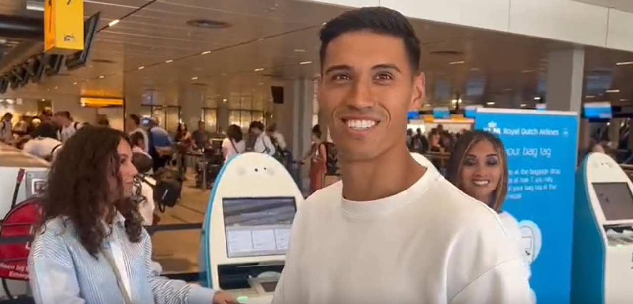 Thumbnail for article: Reijnders op Schiphol gespot, middenvelder gaat gesprek aan: 'Forza Milan'