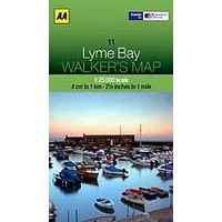 AA Publishing Wandelkaart 11 Lyme Bay 1:25.000