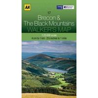 AA Publishing Wandelkaart 17 Brecon & The Black Mountains