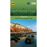 AA Publishing Wandelkaart 21 Norfolk Kust Noord