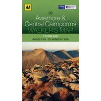 AA Publishing Wandelkaart 28 Aviemore & Central Cairngorms
