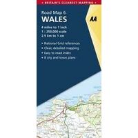 AA Publishing Wegenkaart 6 Wales 1:200.000