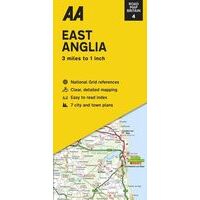 AA Publishing Wegenkaart East Anglia 4