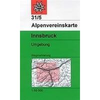 Alpenvereinskarte Wandelkaart 31/5 Innsbruck Und Umgebung