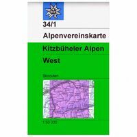 Alpenvereinskarte Skikaart 34/1 Kitzbüheler Alpen West