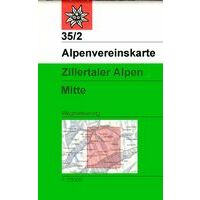 Alpenvereinskarte Topografische Kaart 35/2 Zillertaler Alpen Mitte