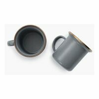Barebones Enamel Espresso Cup Stone Gray